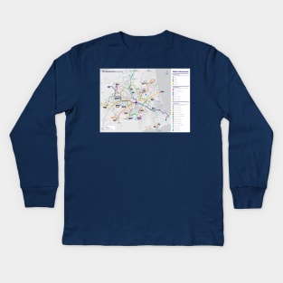 New Zealand - Christchurch - Bus Map - HD Kids Long Sleeve T-Shirt